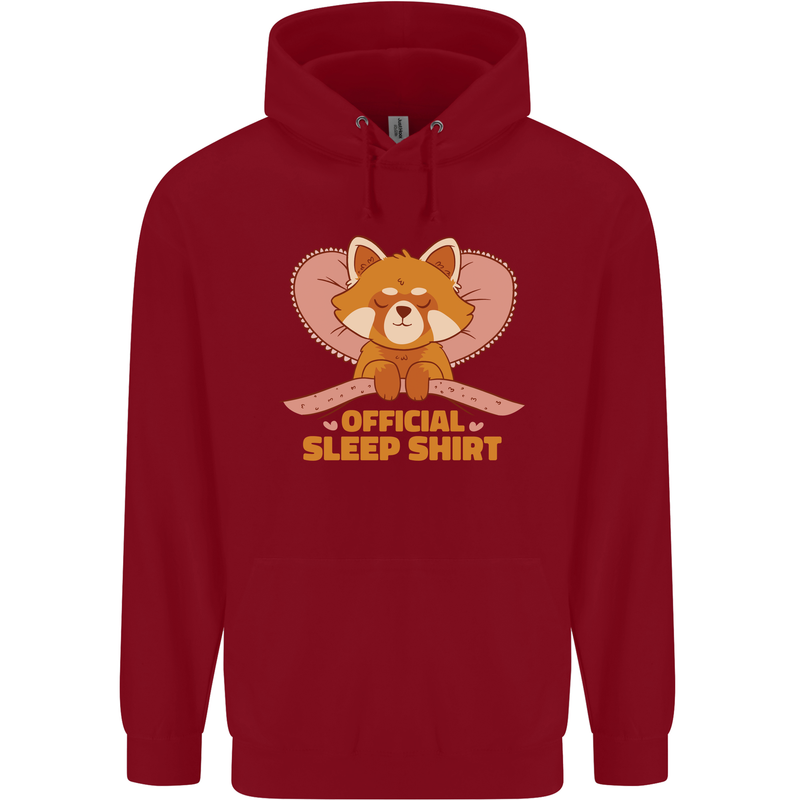 Red Panda Bear Funny Sleep Sleeping Childrens Kids Hoodie Red