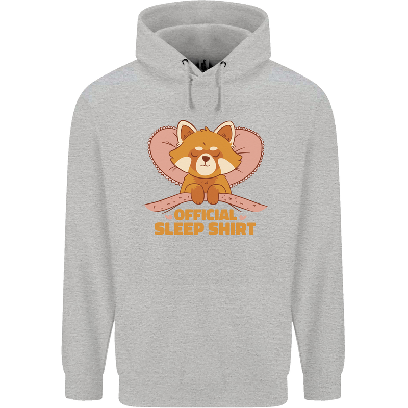Red Panda Bear Funny Sleep Sleeping Childrens Kids Hoodie Sports Grey