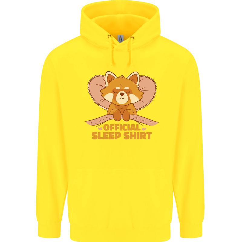 Red Panda Bear Funny Sleep Sleeping Childrens Kids Hoodie Yellow