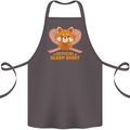 Red Panda Bear Funny Sleep Sleeping Cotton Apron 100% Organic Dark Grey