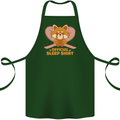 Red Panda Bear Funny Sleep Sleeping Cotton Apron 100% Organic Forest Green