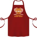 Red Panda Bear Funny Sleep Sleeping Cotton Apron 100% Organic Maroon