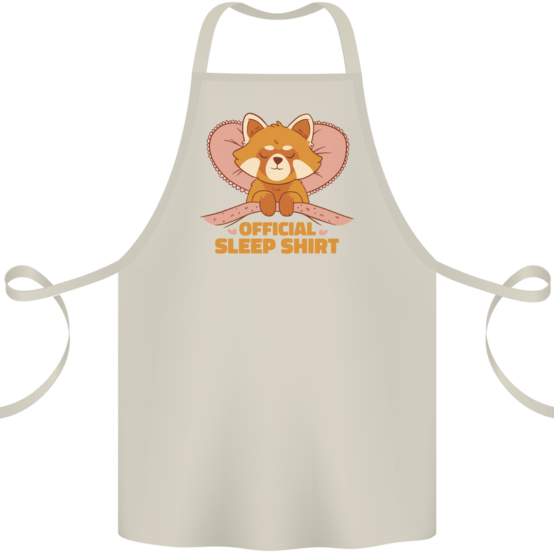 Red Panda Bear Funny Sleep Sleeping Cotton Apron 100% Organic Natural