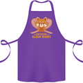 Red Panda Bear Funny Sleep Sleeping Cotton Apron 100% Organic Purple