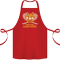 Red Panda Bear Funny Sleep Sleeping Cotton Apron 100% Organic Red