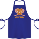 Red Panda Bear Funny Sleep Sleeping Cotton Apron 100% Organic Royal Blue