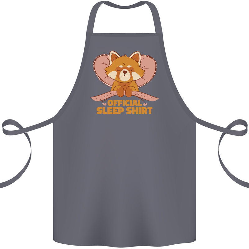 Red Panda Bear Funny Sleep Sleeping Cotton Apron 100% Organic Steel