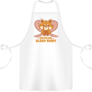 Red Panda Bear Funny Sleep Sleeping Cotton Apron 100% Organic White