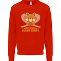 Red Panda Bear Funny Sleep Sleeping Kids Sweatshirt Jumper Bright Red