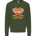 Red Panda Bear Funny Sleep Sleeping Kids Sweatshirt Jumper Forest Green
