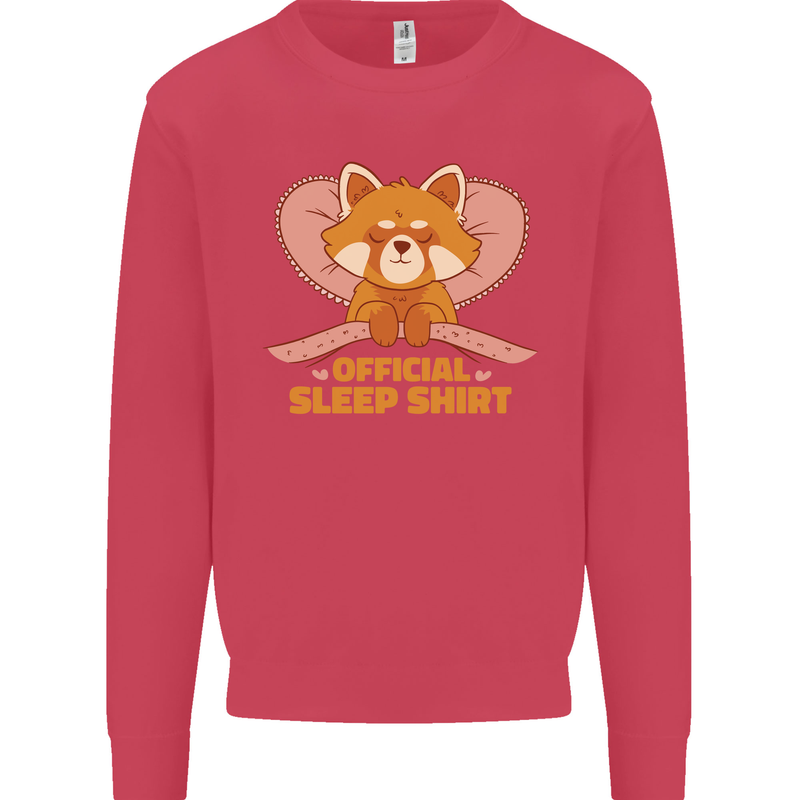 Red Panda Bear Funny Sleep Sleeping Kids Sweatshirt Jumper Heliconia