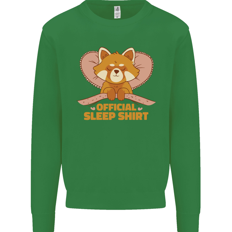Red Panda Bear Funny Sleep Sleeping Kids Sweatshirt Jumper Irish Green