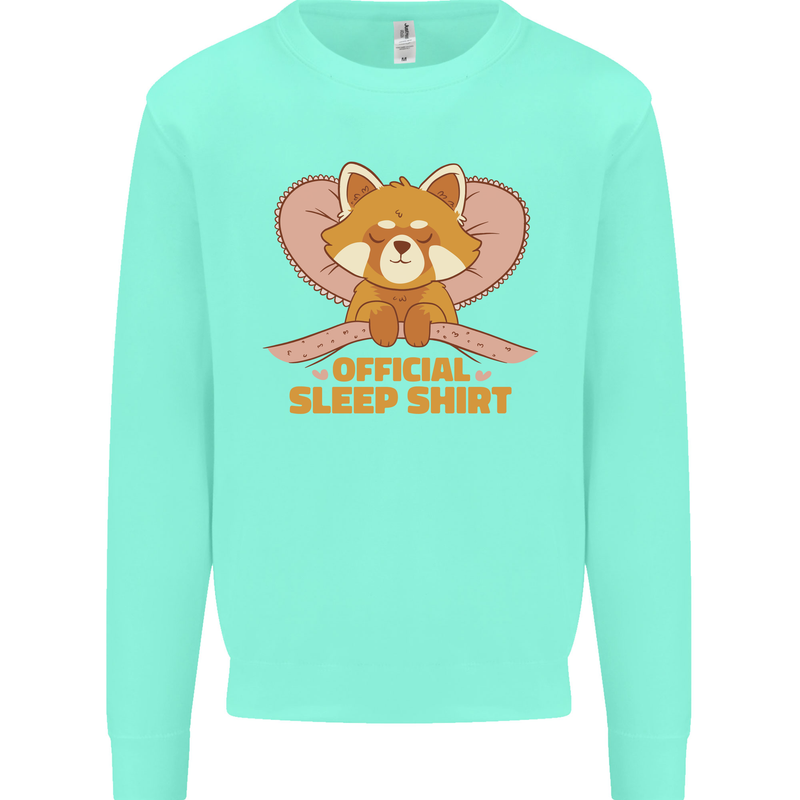Red Panda Bear Funny Sleep Sleeping Kids Sweatshirt Jumper Peppermint