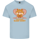 Red Panda Bear Funny Sleep Sleeping Kids T-Shirt Childrens Light Blue