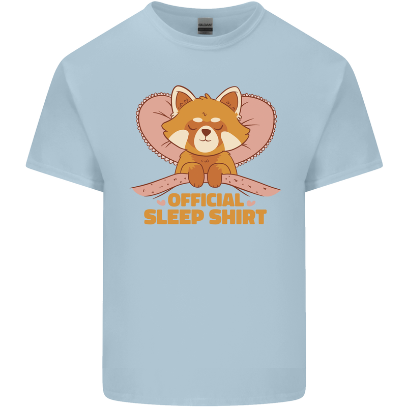Red Panda Bear Funny Sleep Sleeping Kids T-Shirt Childrens Light Blue