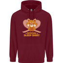 Red Panda Bear Funny Sleep Sleeping Mens 80% Cotton Hoodie Maroon