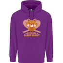 Red Panda Bear Funny Sleep Sleeping Mens 80% Cotton Hoodie Purple