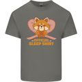 Red Panda Bear Funny Sleep Sleeping Mens Cotton T-Shirt Tee Top Charcoal