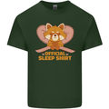 Red Panda Bear Funny Sleep Sleeping Mens Cotton T-Shirt Tee Top Forest Green