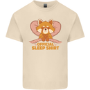 Red Panda Bear Funny Sleep Sleeping Mens Cotton T-Shirt Tee Top Natural