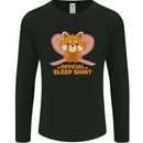 Red Panda Bear Funny Sleep Sleeping Mens Long Sleeve T-Shirt Black