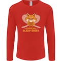 Red Panda Bear Funny Sleep Sleeping Mens Long Sleeve T-Shirt Red