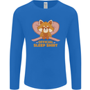 Red Panda Bear Funny Sleep Sleeping Mens Long Sleeve T-Shirt Royal Blue