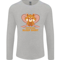 Red Panda Bear Funny Sleep Sleeping Mens Long Sleeve T-Shirt Sports Grey