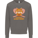 Red Panda Bear Funny Sleep Sleeping Mens Sweatshirt Jumper Charcoal