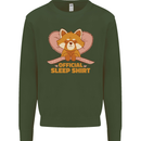 Red Panda Bear Funny Sleep Sleeping Mens Sweatshirt Jumper Forest Green