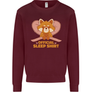 Red Panda Bear Funny Sleep Sleeping Mens Sweatshirt Jumper Maroon