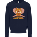 Red Panda Bear Funny Sleep Sleeping Mens Sweatshirt Jumper Navy Blue