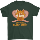 Red Panda Bear Funny Sleep Sleeping Mens T-Shirt 100% Cotton Forest Green