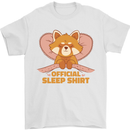 Red Panda Bear Funny Sleep Sleeping Mens T-Shirt 100% Cotton White
