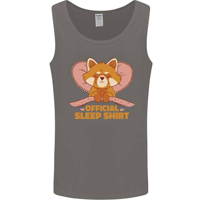 Red Panda Bear Funny Sleep Sleeping Mens Vest Tank Top Charcoal