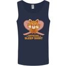 Red Panda Bear Funny Sleep Sleeping Mens Vest Tank Top Navy Blue