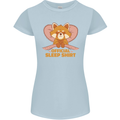 Red Panda Bear Funny Sleep Sleeping Womens Petite Cut T-Shirt Light Blue