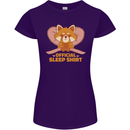 Red Panda Bear Funny Sleep Sleeping Womens Petite Cut T-Shirt Purple