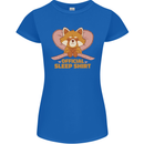 Red Panda Bear Funny Sleep Sleeping Womens Petite Cut T-Shirt Royal Blue