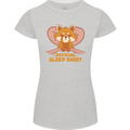 Red Panda Bear Funny Sleep Sleeping Womens Petite Cut T-Shirt Sports Grey