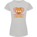 Red Panda Bear Funny Sleep Sleeping Womens Petite Cut T-Shirt Sports Grey