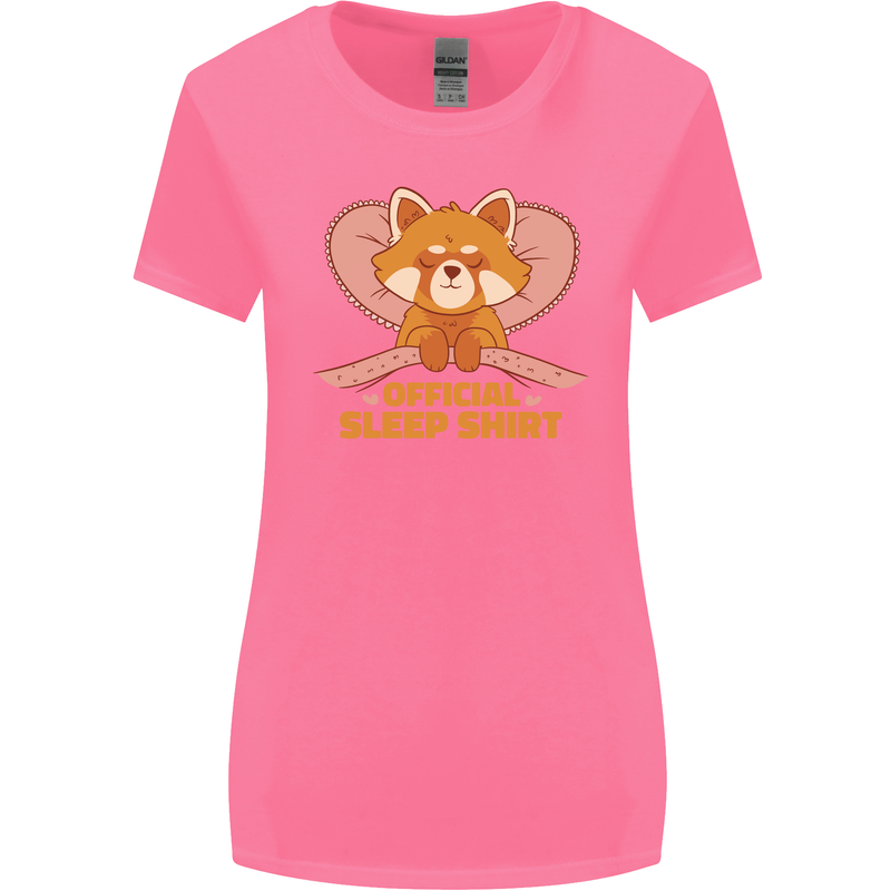 Red Panda Bear Funny Sleep Sleeping Womens Wider Cut T-Shirt Azalea
