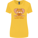 Red Panda Bear Funny Sleep Sleeping Womens Wider Cut T-Shirt Yellow