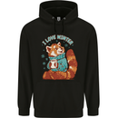 Red Panda Bear I Love Winter Childrens Kids Hoodie Black