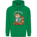 Red Panda Bear I Love Winter Childrens Kids Hoodie Irish Green