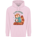 Red Panda Bear I Love Winter Childrens Kids Hoodie Light Pink