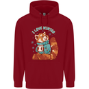 Red Panda Bear I Love Winter Childrens Kids Hoodie Red