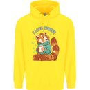 Red Panda Bear I Love Winter Childrens Kids Hoodie Yellow