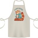 Red Panda Bear I Love Winter Cotton Apron 100% Organic Natural
