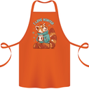 Red Panda Bear I Love Winter Cotton Apron 100% Organic Orange